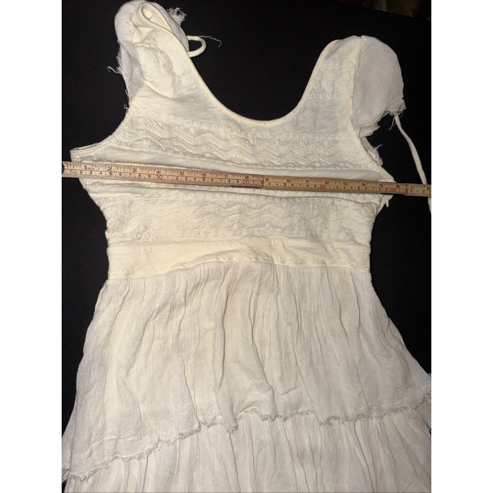 Free People Sound of The Sea Boho Dress Embroidered Beach Tiered XS /TP NWOT - Picture 12 of 13